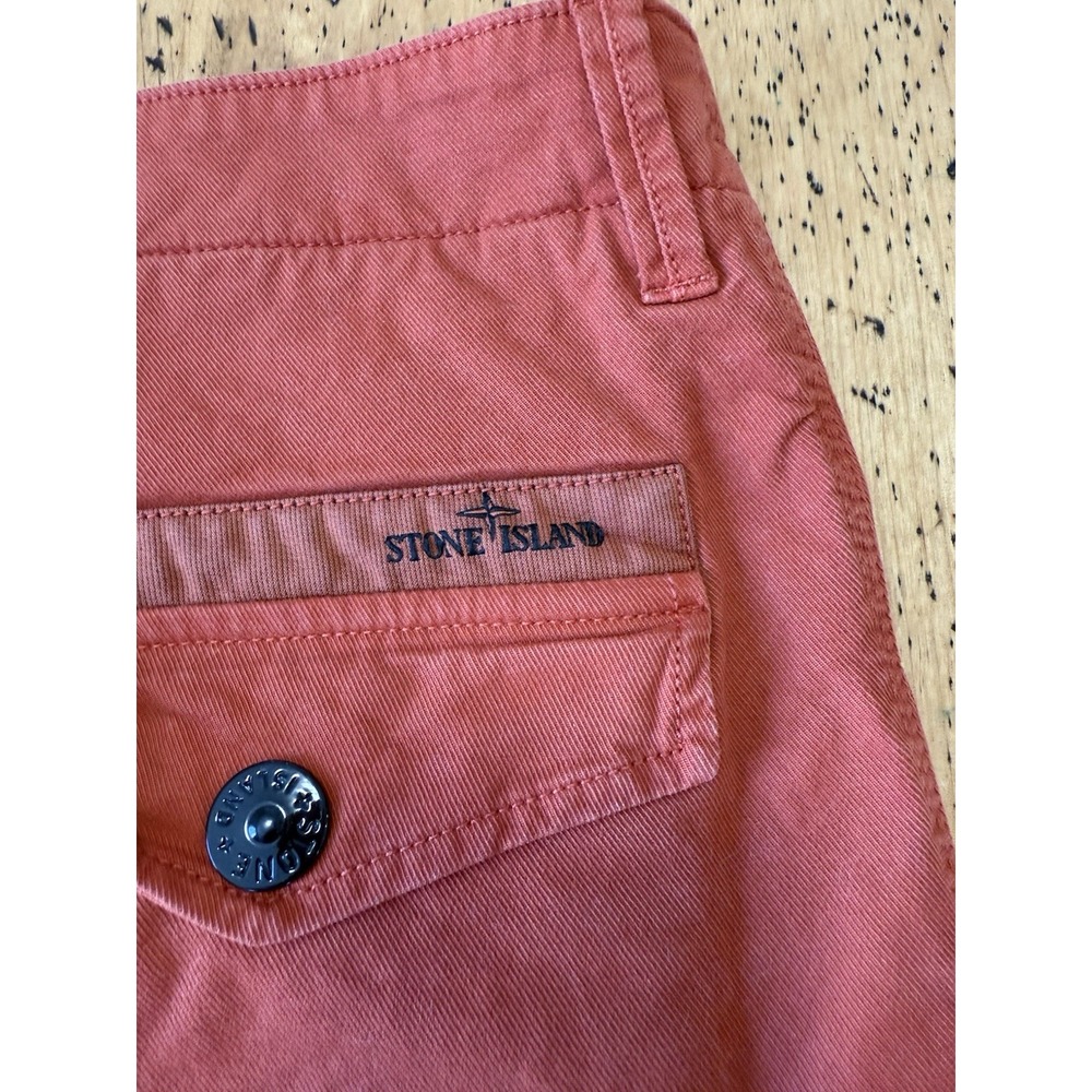 Stone Island Burnt Orange Pants Mens Size‎ (29x30) Rip Stop/Zip Pockets Chino